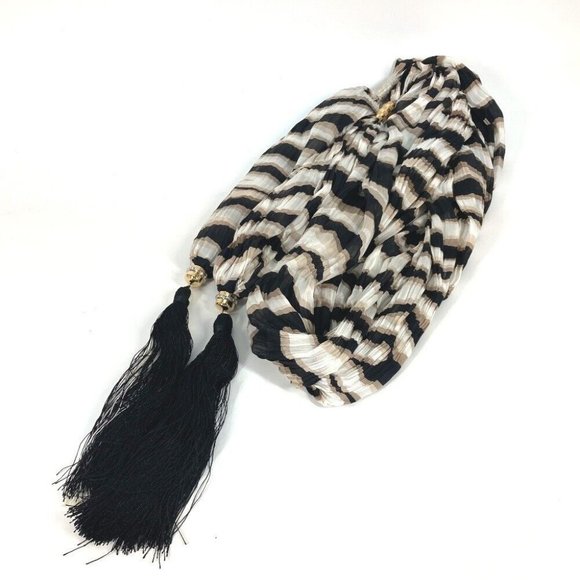 LOUIS VUITTON tassel shawl fringe Rhinestone Stole/Shawl - Picture 1 of 10
